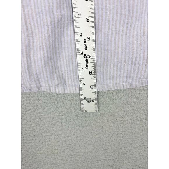 Bryn Walker Linen Top Skirt Set Women’s Small Blue Gray Pinstripe Linen USA - Picture 14 of 15